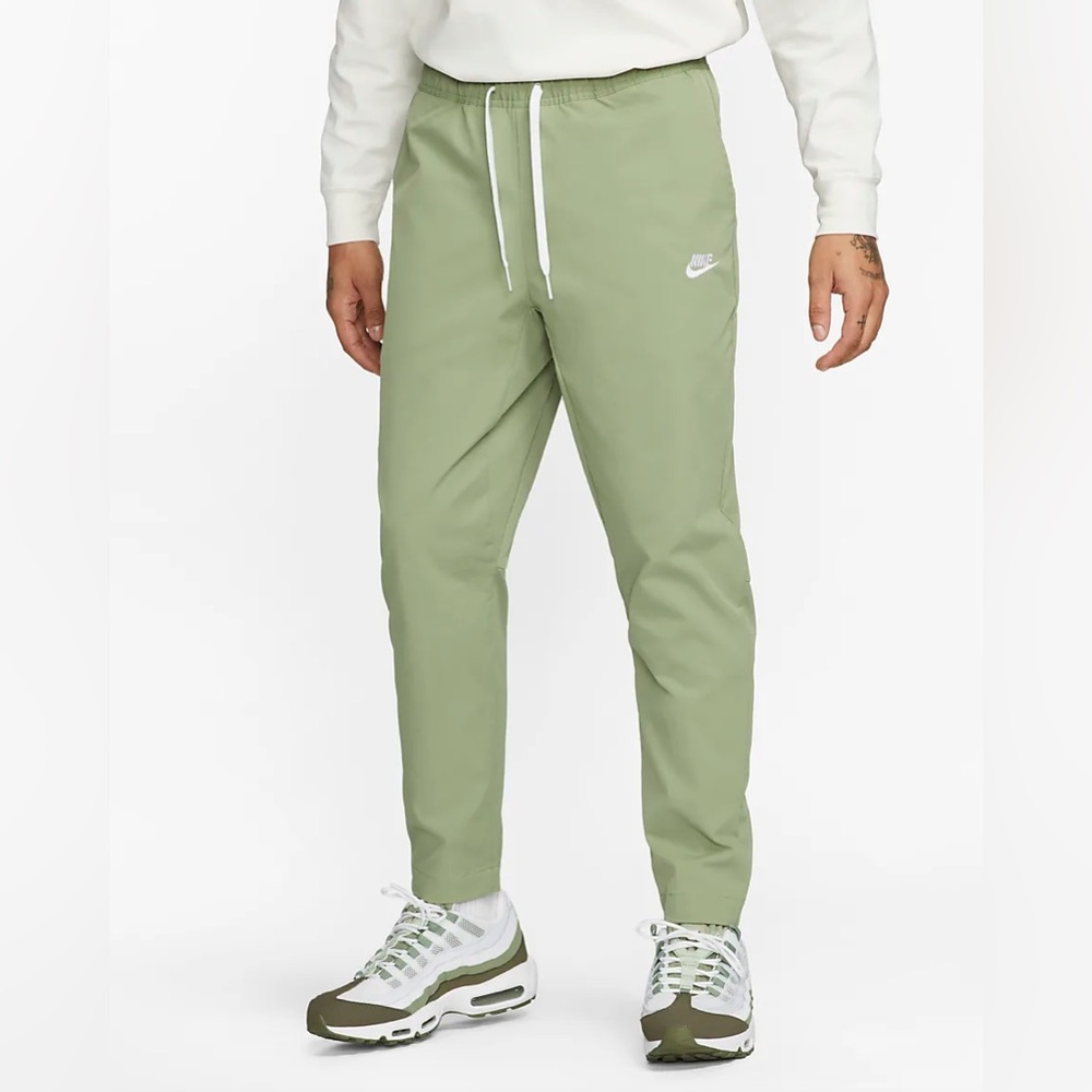 Nike Club Woven Tapered Leg Pants Oil Green NWT DX0623-386 Medium - Picture 3 of 11